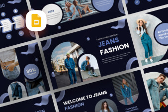 Y2K Modern Jeans Fashion Google Slide Template